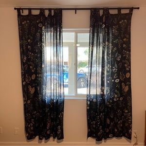 Urban Outfitters Myla Floral Curtain Panel 52x84 inch